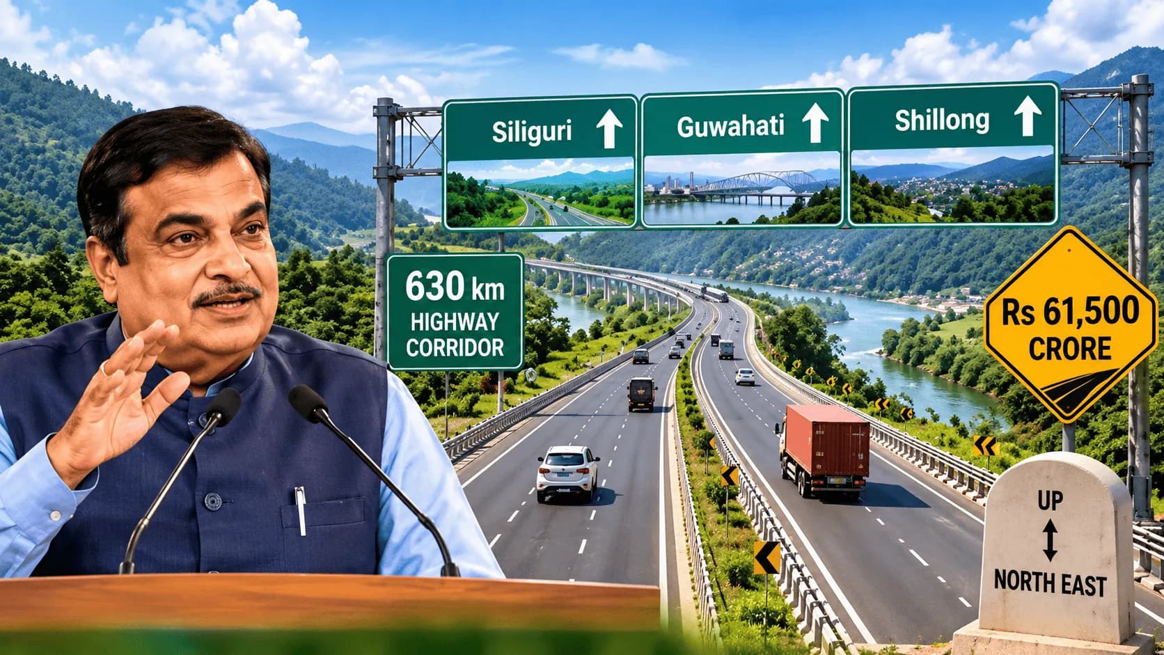 ₹61,500 Crore Siliguri–Guwahati–Shillong Highway: How the New Northeast Corridor Could Reshape Siliguri's Land Prices & Real Estate Market